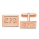 SS/Rose-plated Raised Letter Rectangle Monogram Cuff Link