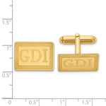 SS/Gold-plated Recessed Letter Rectangle Monogram Cuff Link view