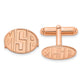 SS/Rose-plated Recessed Letter Oval Monogram Cuff Link