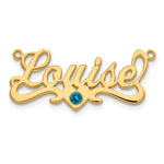 SS/Gold-plated with Gold-plated Bezel Birthstone Heart Name Plate view 13
