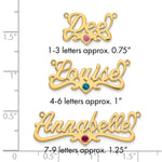 SS/Gold-plated with Gold-plated Bezel Birthstone Heart Name Plate view 15