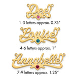 SS/Gold-plated with Gold-plated Bezel Birthstone Heart Name Plate view 11