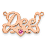 SS/Gold-plated with Gold-plated Bezel Birthstone Heart Name Plate view 17