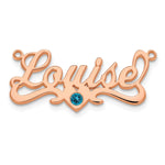SS/Gold-plated with Gold-plated Bezel Birthstone Heart Name Plate view 18