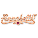SS/Gold-plated with Gold-plated Bezel Birthstone Heart Name Plate view 19