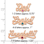 SS/Gold-plated with Gold-plated Bezel Birthstone Heart Name Plate view 20