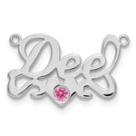 SS/Gold-plated with Gold-plated Bezel Birthstone Heart Name Plate view 2