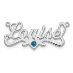 SS/Gold-plated with Gold-plated Bezel Birthstone Heart Name Plate view 3