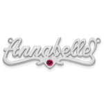 SS/Gold-plated with Gold-plated Bezel Birthstone Heart Name Plate view 4