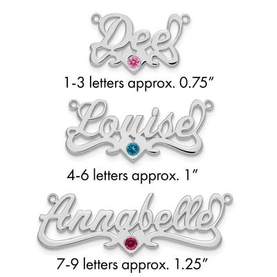 Sterling silver birthstone pendants & charm