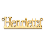 10k Yellow Gold Underlined Name Plate view 4