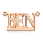 10k Yellow Gold Underlined Name Plate view 15