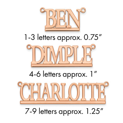 10K Yellow Gold Underlined Name Plate