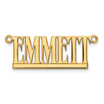 10k Yellow Gold Underlined Name Plate view 3