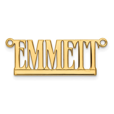 10K Yellow Gold Underlined Name Plate