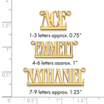 10k Yellow Gold Underlined Name Plate view 5