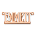 10k Yellow Gold Underlined Name Plate view 13