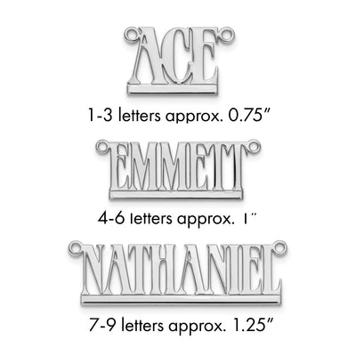10K Yellow Gold Underlined Name Plate