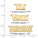 10k White Gold Underlined Name Plate view 10