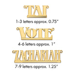10k White Gold Underlined Name Plate view 6