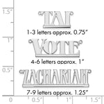 10k White Gold Underlined Name Plate view 5