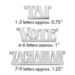 10k White Gold Underlined Name Plate view 1