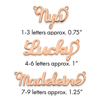 10K White Gold Name Plate