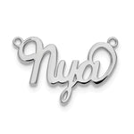 10k White Gold Name Plate view 2