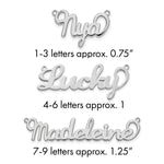 10k White Gold Name Plate view 1