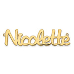 sterling Silver/Rhodium-plated Polished Name Plate view