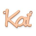 sterling Silver/Rhodium-plated Polished Name Plate view