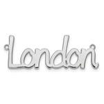 sterling Silver/Rhodium-plated Polished Name Plate view