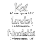 sterling Silver/Rhodium-plated Polished Name Plate view