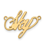 Sterling Silver/Gold-plated Polished Surrey Font Name Plate view 7