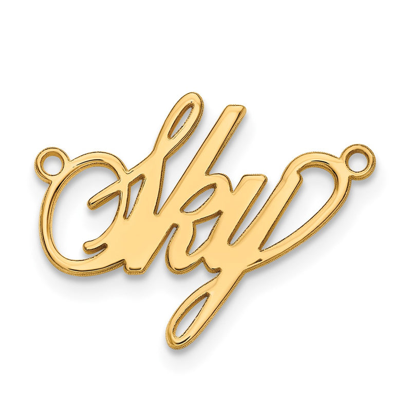Sterling silver name pendants & charm, alternate view