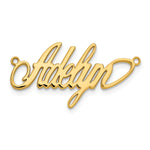 Sterling Silver/Gold-plated Polished Surrey Font Name Plate view 8