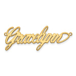 Sterling Silver/Gold-plated Polished Surrey Font Name Plate view 9