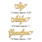 Sterling Silver/Gold-plated Polished Surrey Font Name Plate view 6