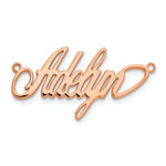 Sterling Silver/Gold-plated Polished Surrey Font Name Plate view 13