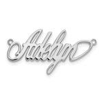 Sterling Silver/Gold-plated Polished Surrey Font Name Plate view 3