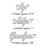 Sterling Silver/Gold-plated Polished Surrey Font Name Plate view 1