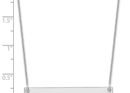 14K rose gold bar necklace, another view