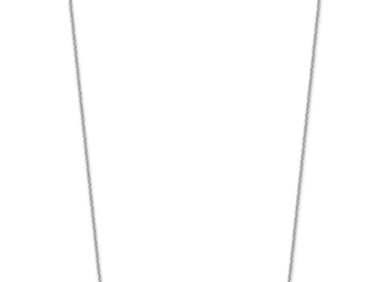 14K white gold bar necklace, alternate view