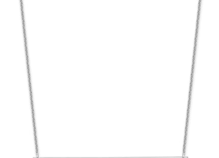 14K white gold bar necklace