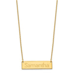 Sterling Silver/Gold-plated Small Name Bar Necklace view