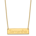 Sterling Silver/Gold-plated Small Name Bar Necklace view