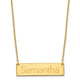 Sterling Silver/Gold-plated Small Name Bar Necklace