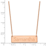 14K Rose Gold Small Name Bar Necklaced view