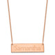 14K Rose Gold Small Name Bar Necklaced