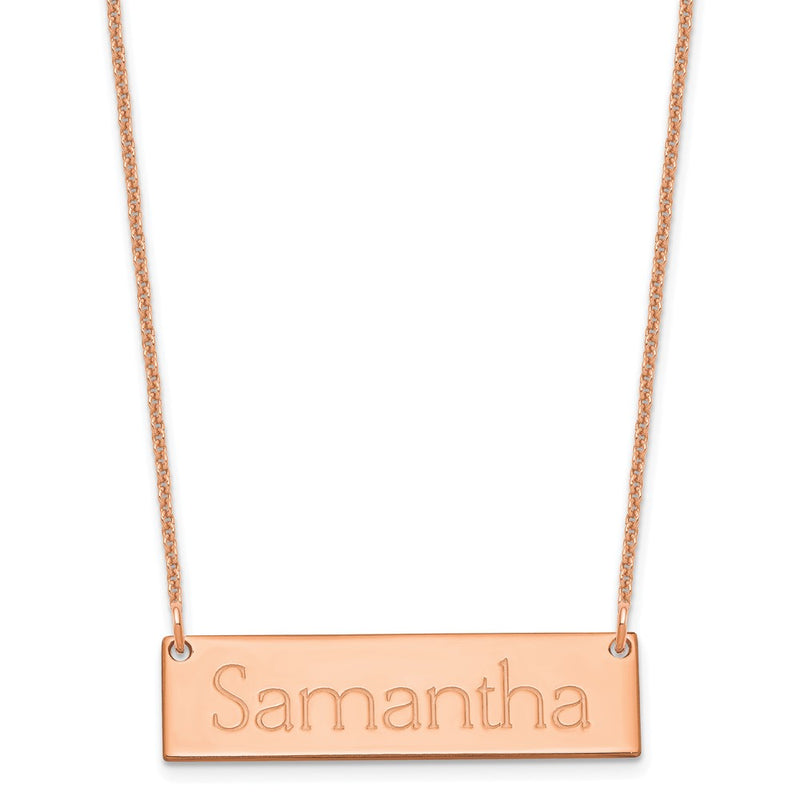 14K rose gold name necklace